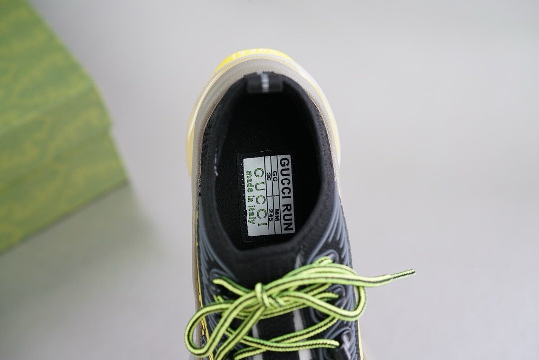 Gucci GG Run Sneaker Black Yellow