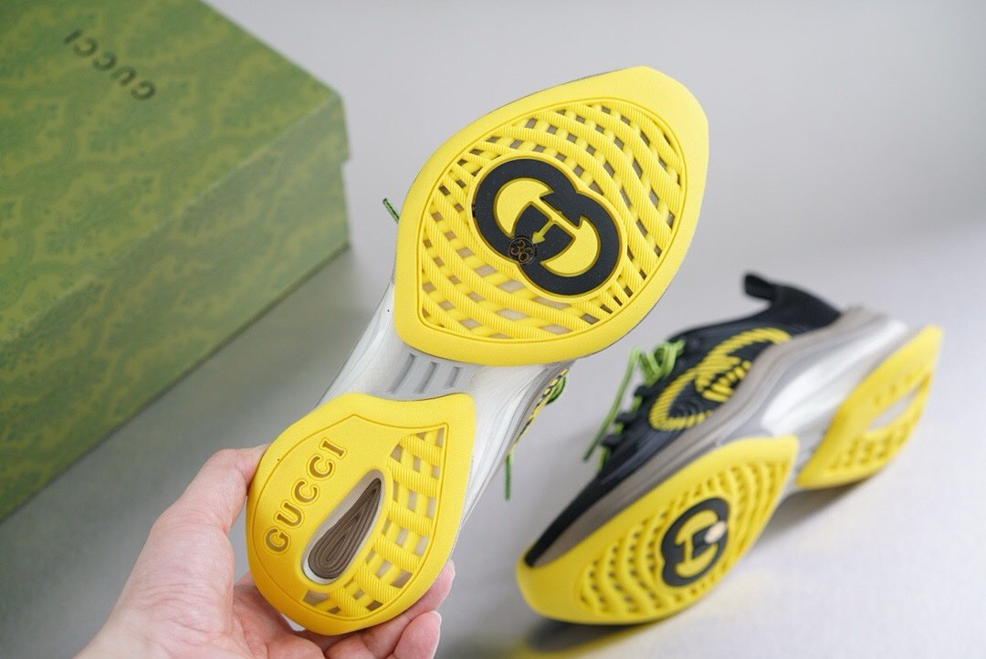 Gucci GG Run Sneaker Black Yellow
