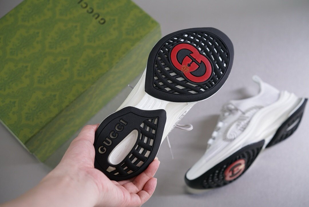 Gucci Monogram Run Sneaker Black Red