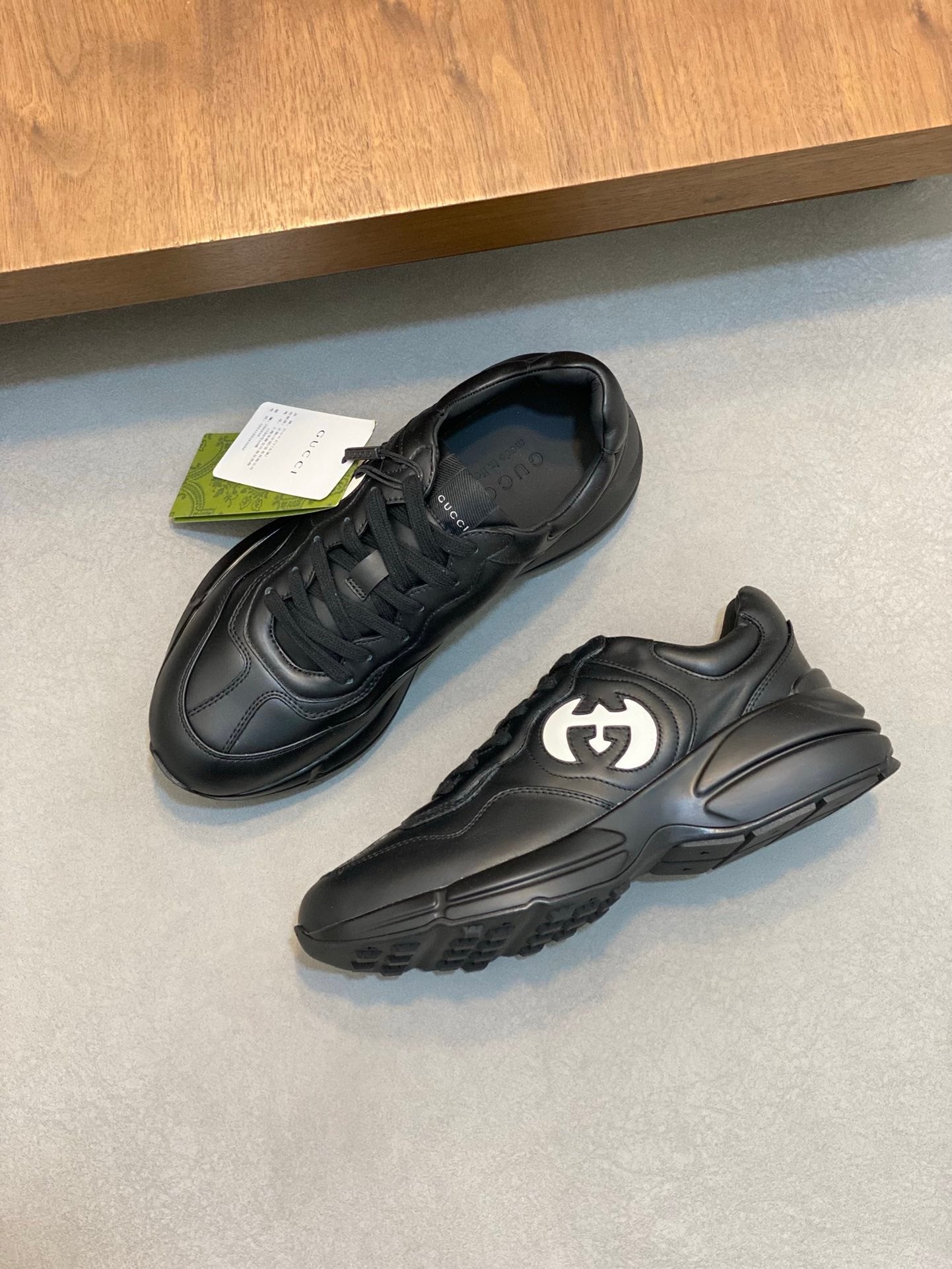 Gucci Rhyton Interlocking G Black/White