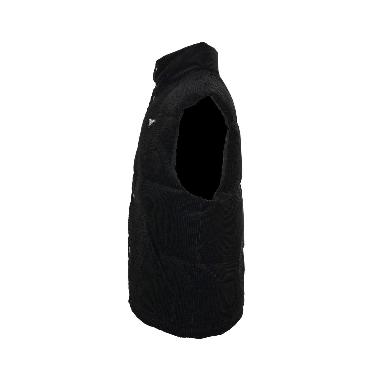 Prada Down-Filled Cotton Corduroy Bodywarmer In Black