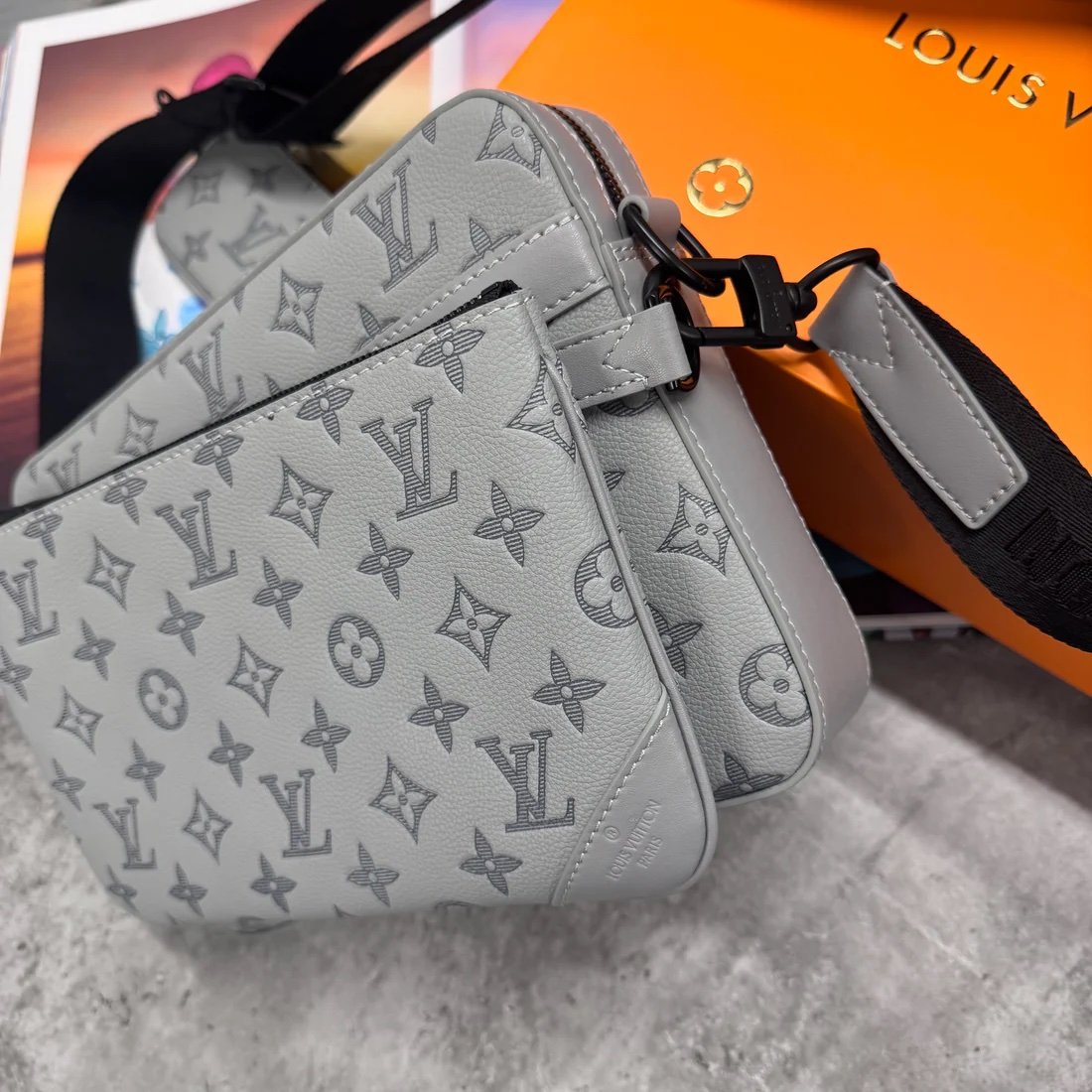 Louis Vuitton Trio Messenger Bag 3D Monogram Grey