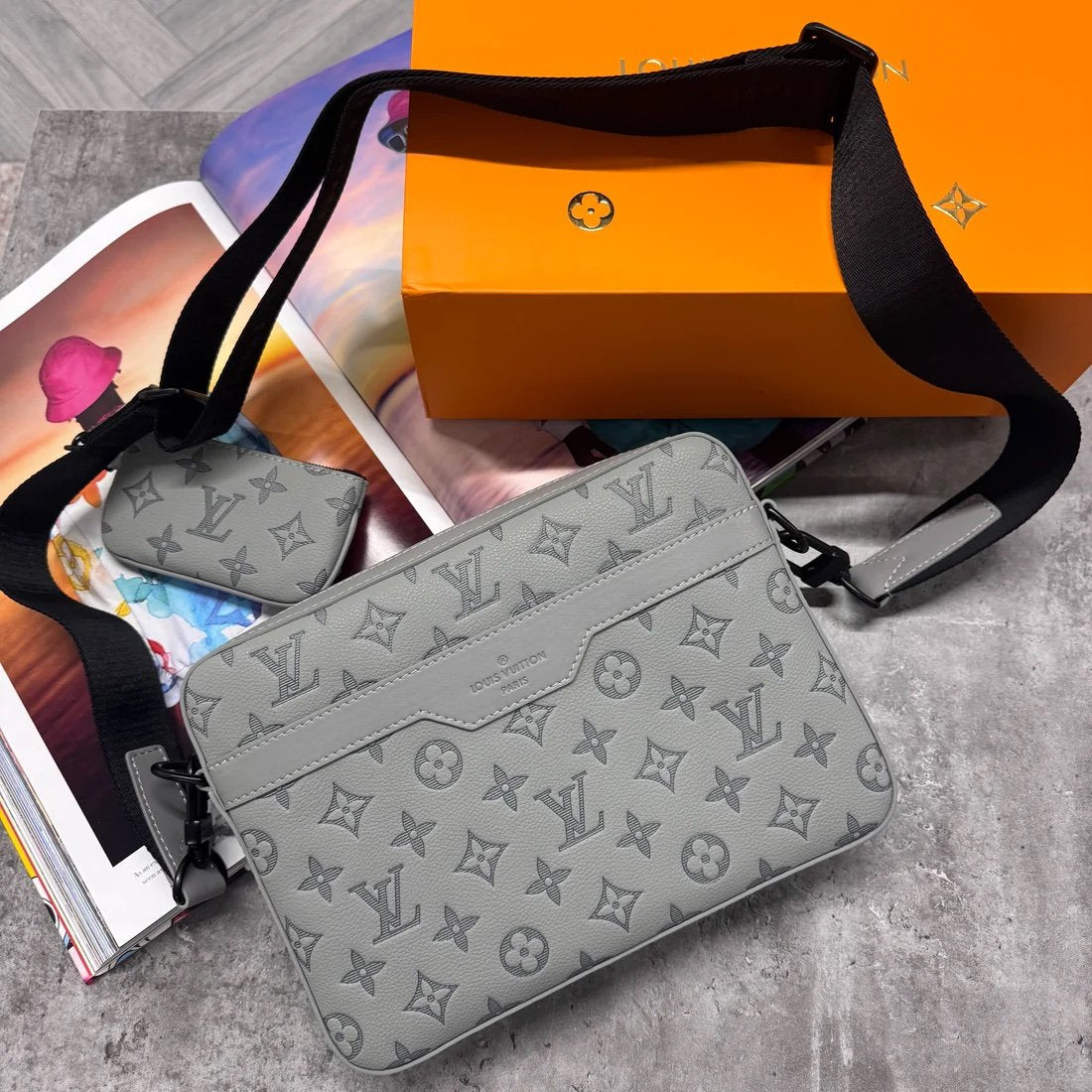 Louis Vuitton Trio Messenger Bag 3D Monogram Grey