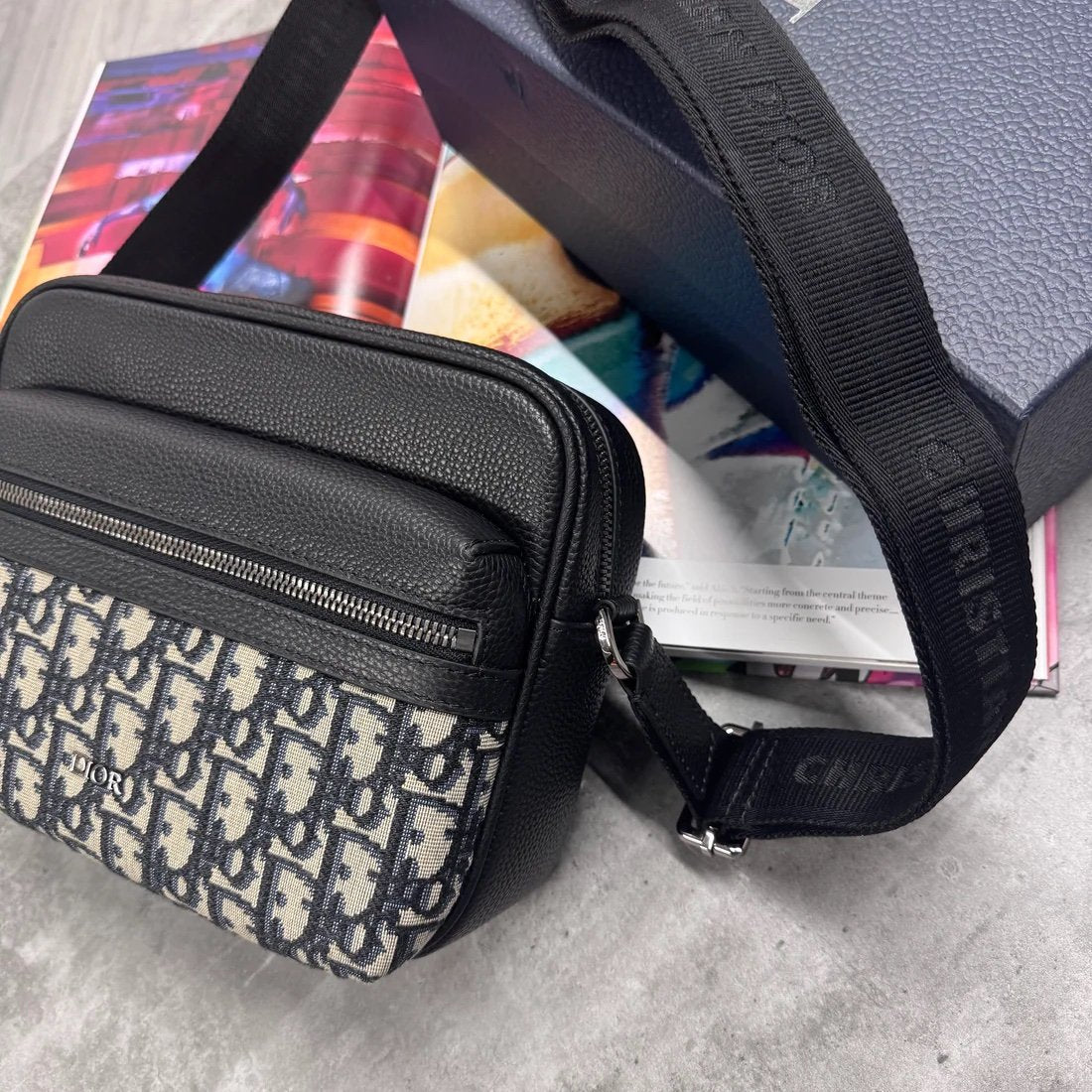 Dior Rider 2.0 Zipped Bag Black/Beige