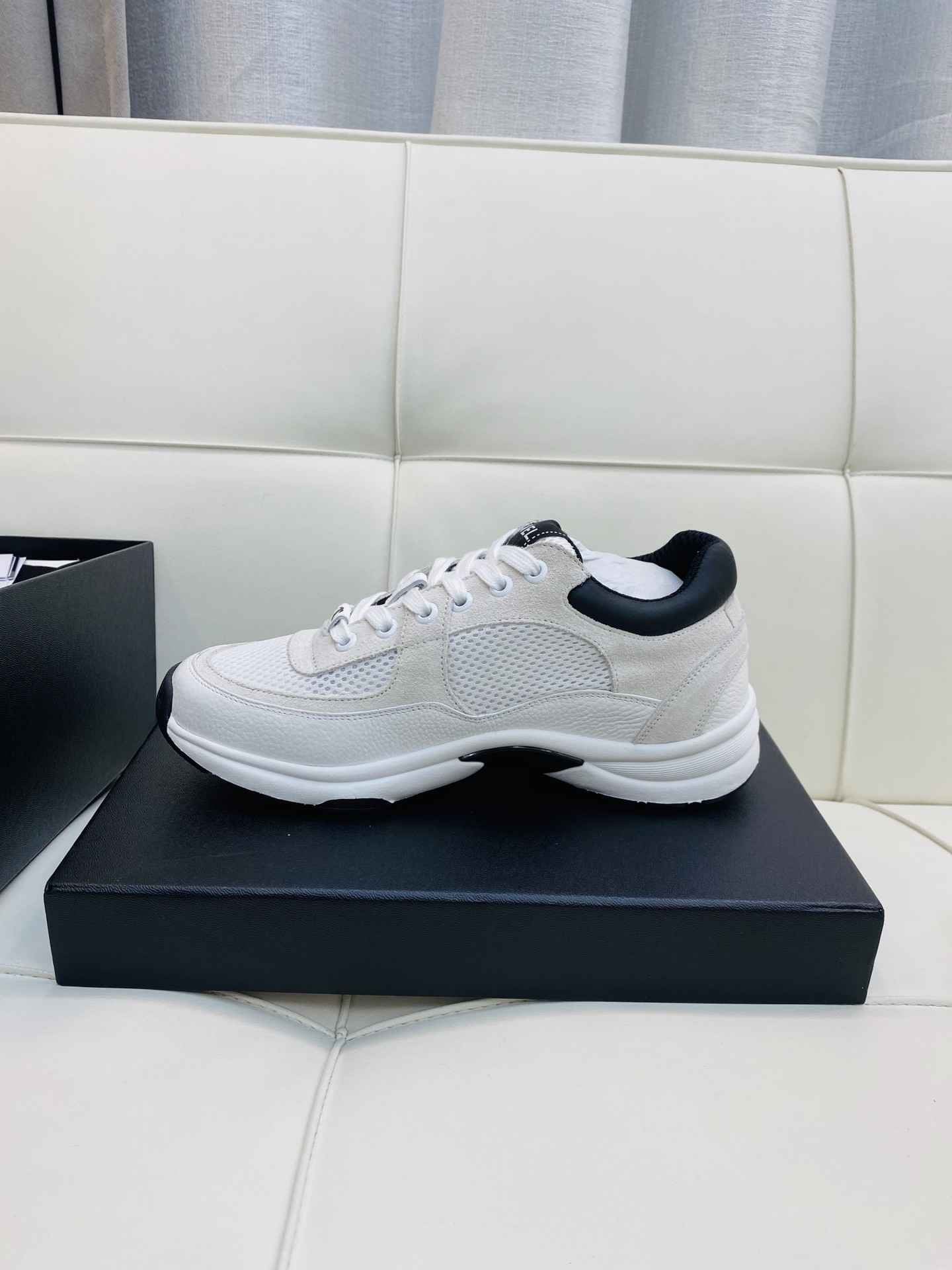 Chanel Low Top CC Trainer Black/White