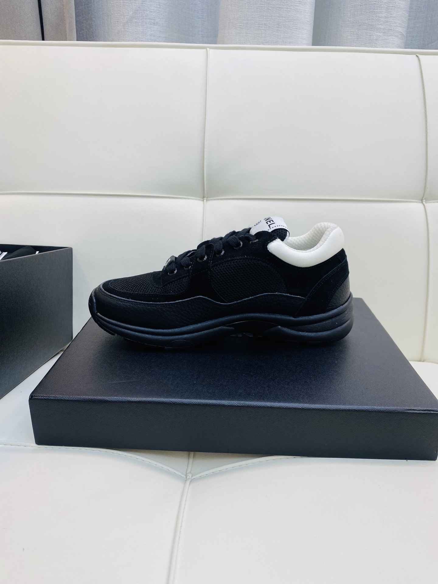 Chanel Low Top CC Trainer Black/White