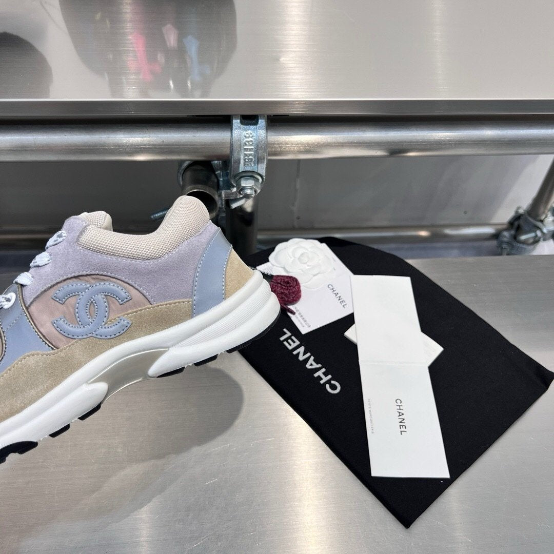 Chanel Low Top CC Trainer Grey