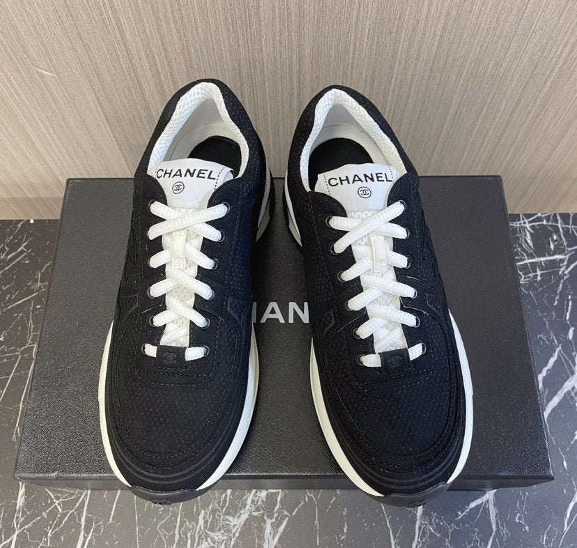 Chanel Low Top CC Trainer Black