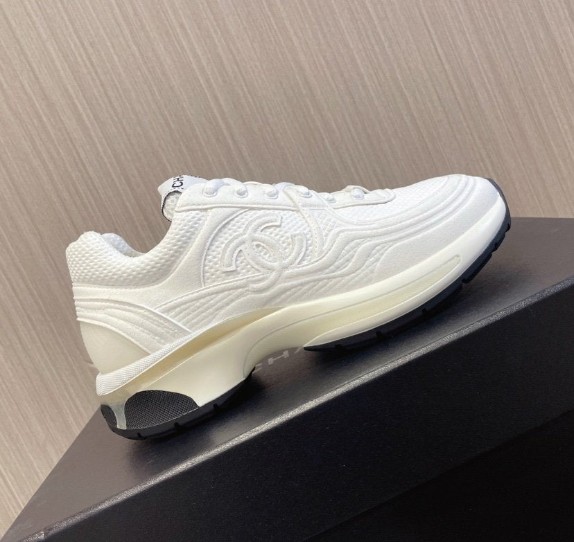 Chanel Low Top CC Trainer White