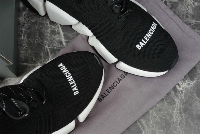 Balenciaga Speed 2.0 Lace Up Black White