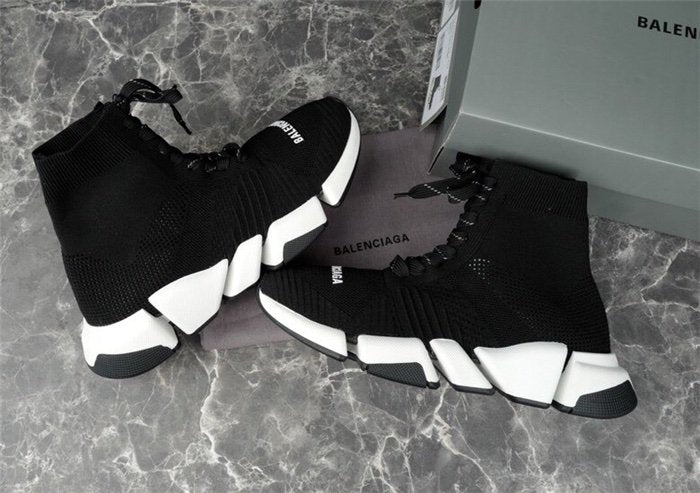 Balenciaga Speed 2.0 Lace Up Black White