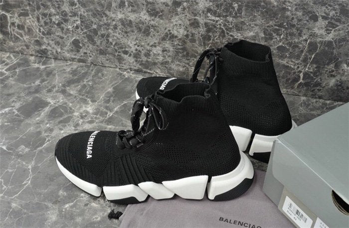 Balenciaga Speed 2.0 Lace Up Black White