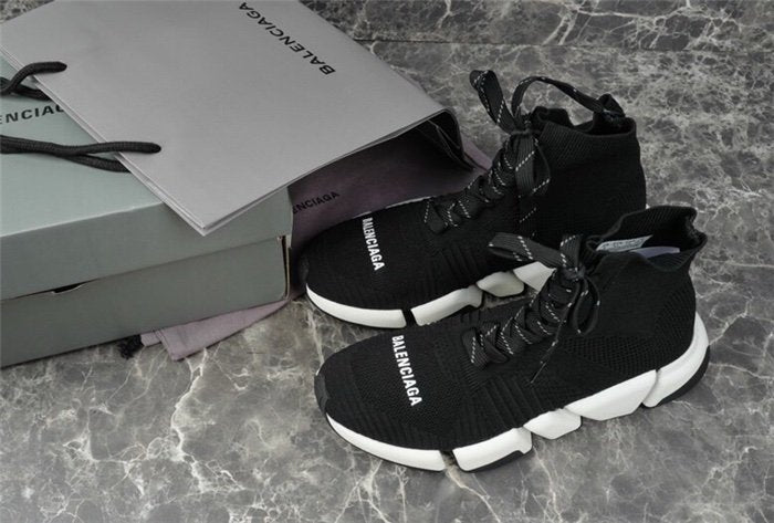 Balenciaga Speed 2.0 Lace Up Black White