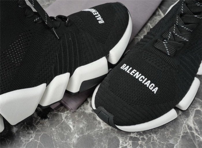 Balenciaga Speed 2.0 Lace Up Black White