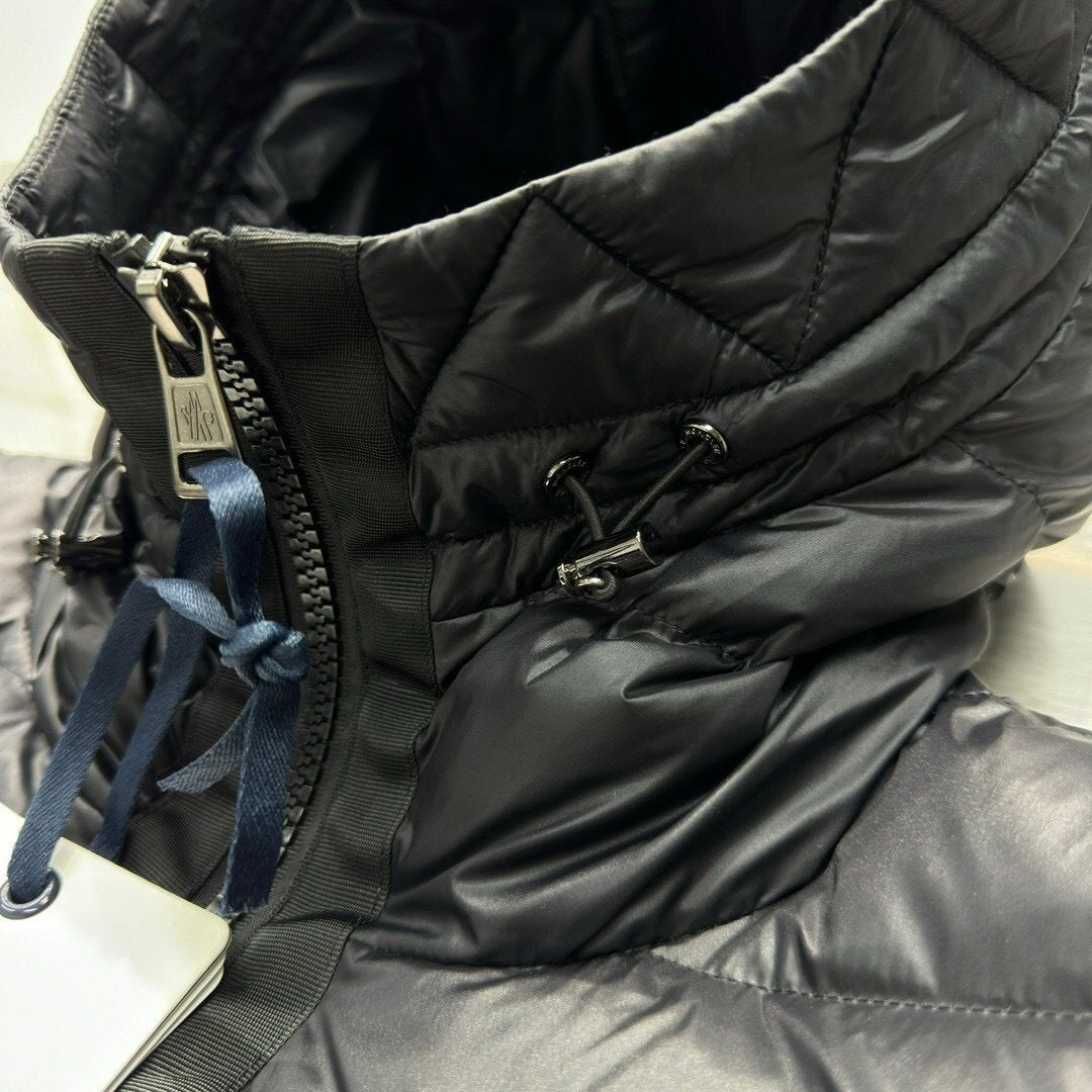 Moncler Black Padded Zip Up Cardigan Jacket Black
