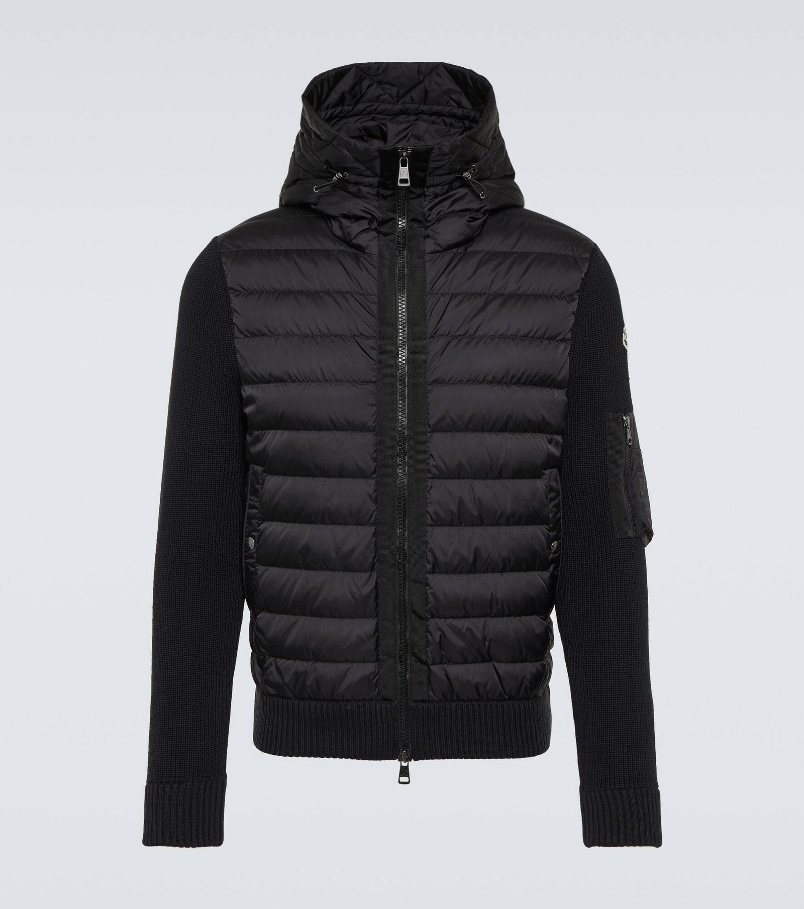 Moncler Black Padded Zip Up Cardigan Jacket Black