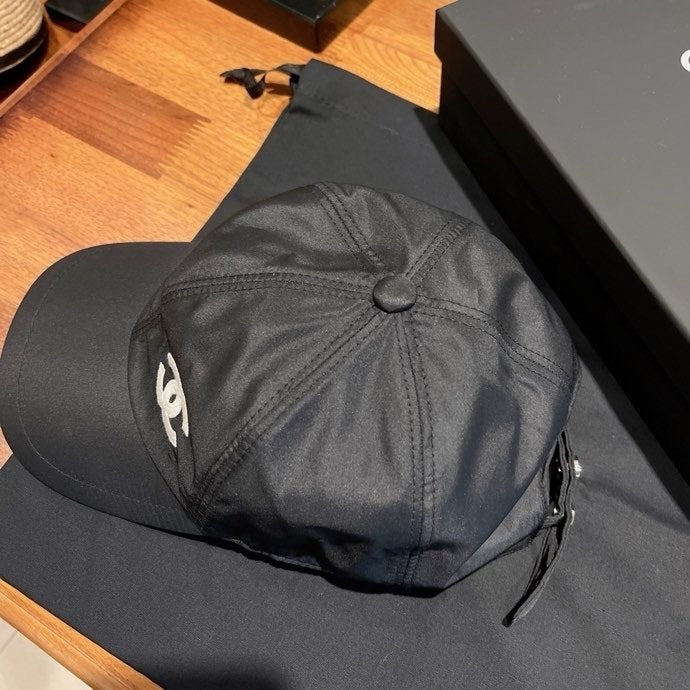 Chanel CC Logo Baseball Cap Black