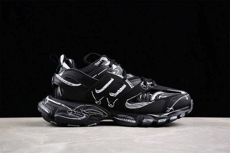 Balenciaga Track Trainer Black White