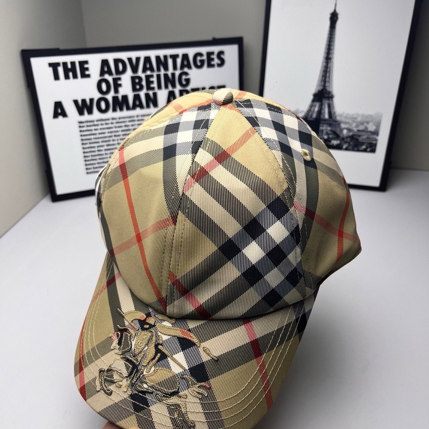 Burberry EKD Check Baseball Cap Beige