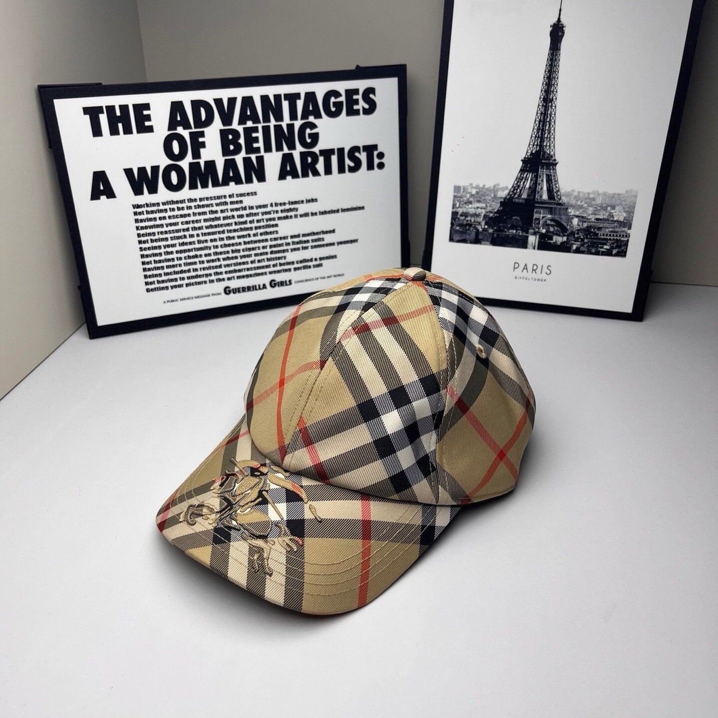 Burberry EKD Check Baseball Cap Beige