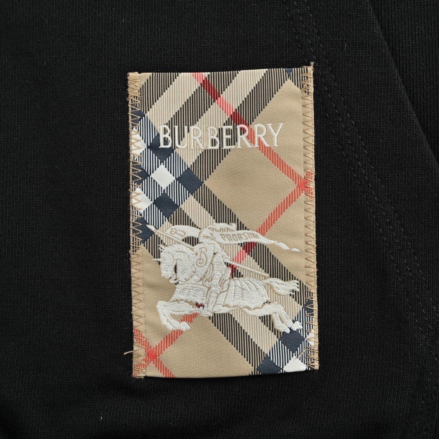 Burberry Check Hoodie Black