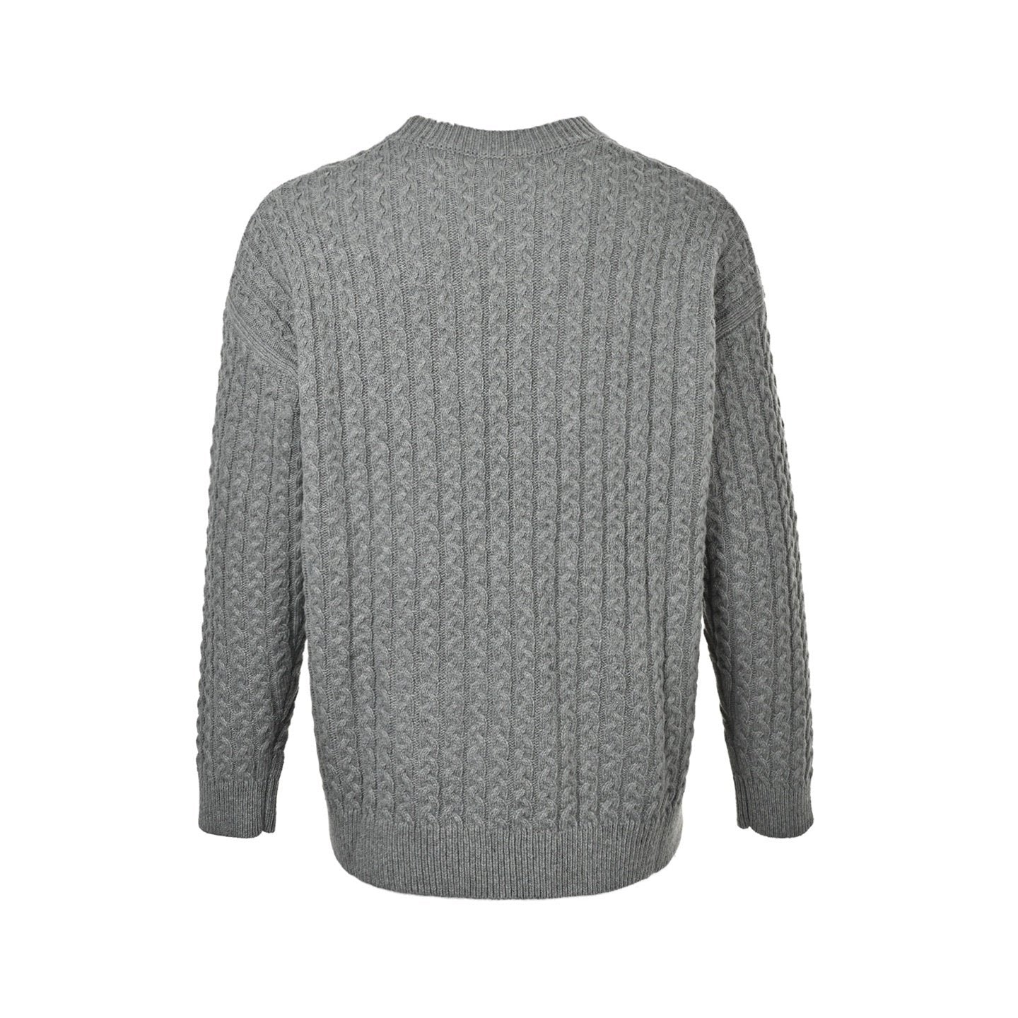 Loewe Anagram Plaid Knitted Sweater Dark Grey