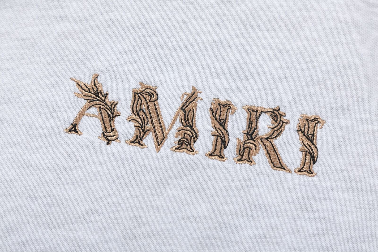 Amiri Baroque Logo Hoodie In Grey