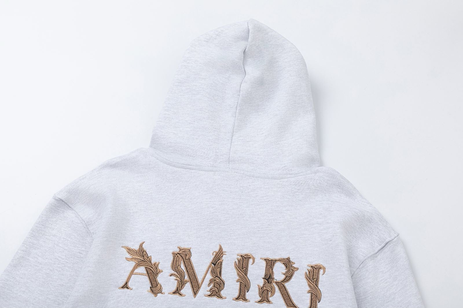 Amiri Baroque Logo Hoodie In Grey