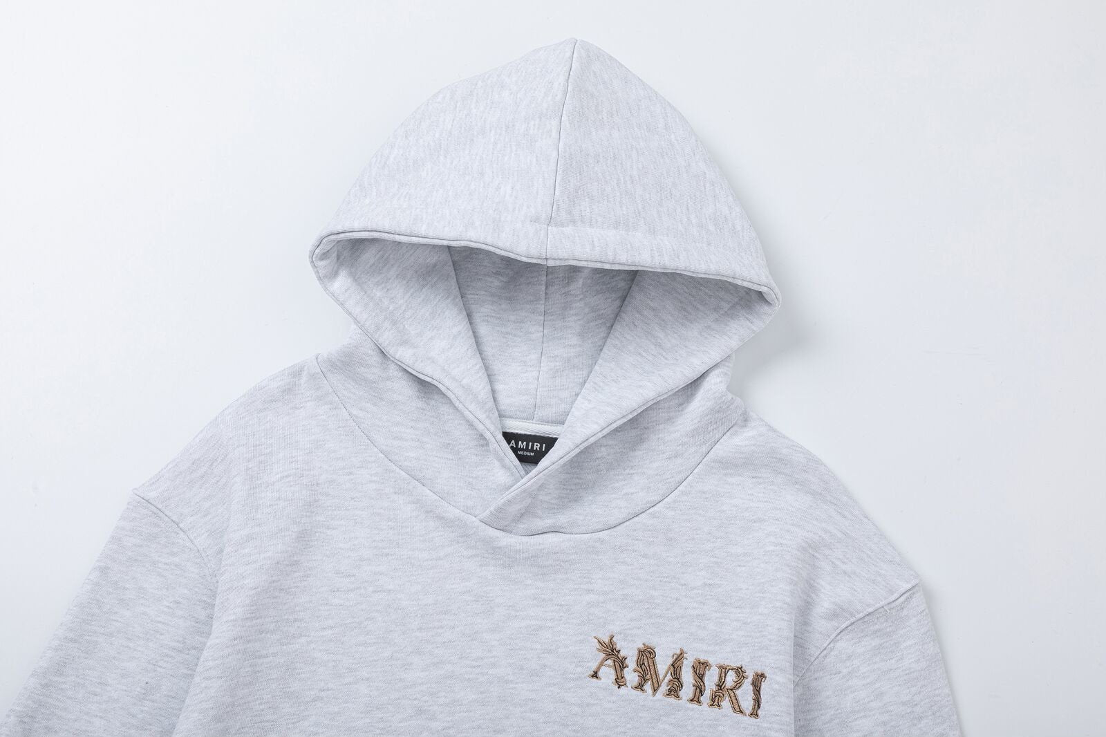 Amiri Baroque Logo Hoodie In Grey