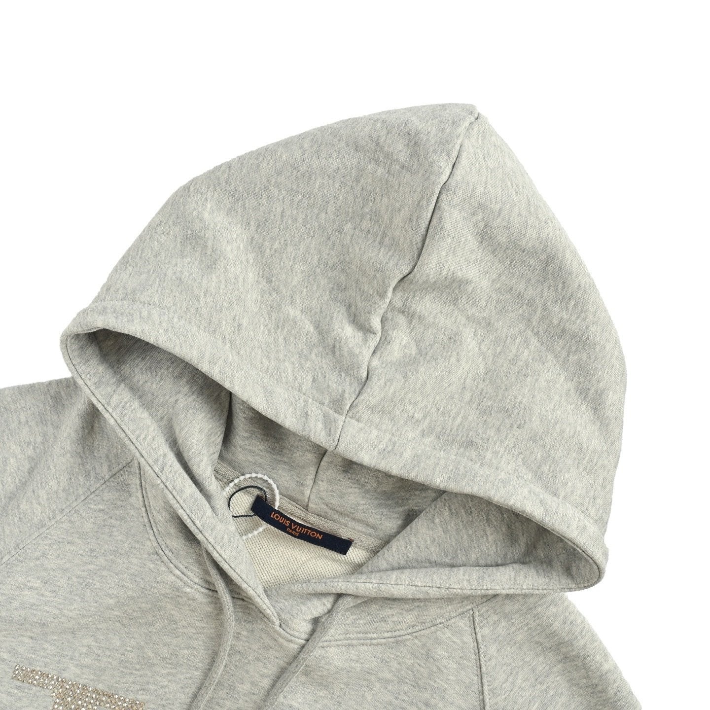 Louis Vuitton Rhinestone Signature Hoodie Grey