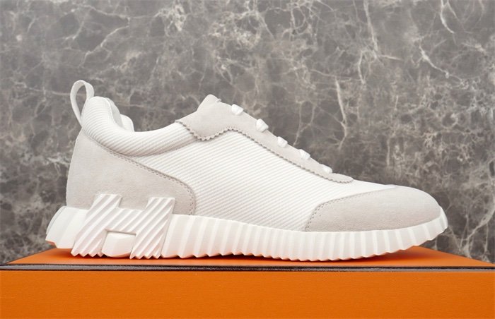 Hermes Bouncing Sneaker Full White