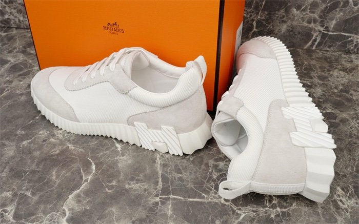 Hermes Bouncing Sneaker Full White