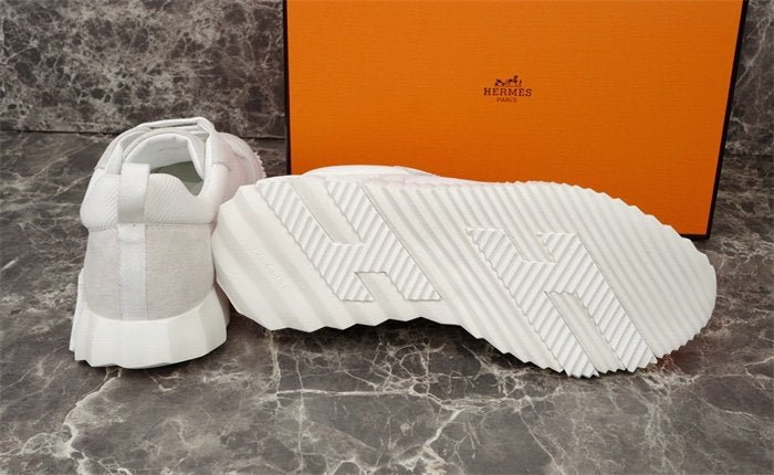 Hermes Bouncing Sneaker Full White