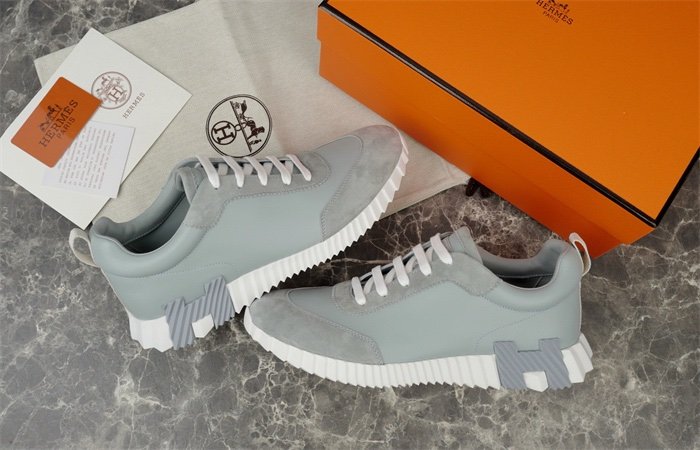 Hermes Bouncing Sneaker Grey Leather