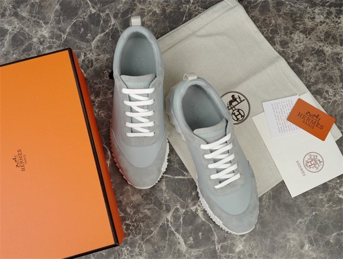 Hermes Bouncing Sneaker Grey Leather