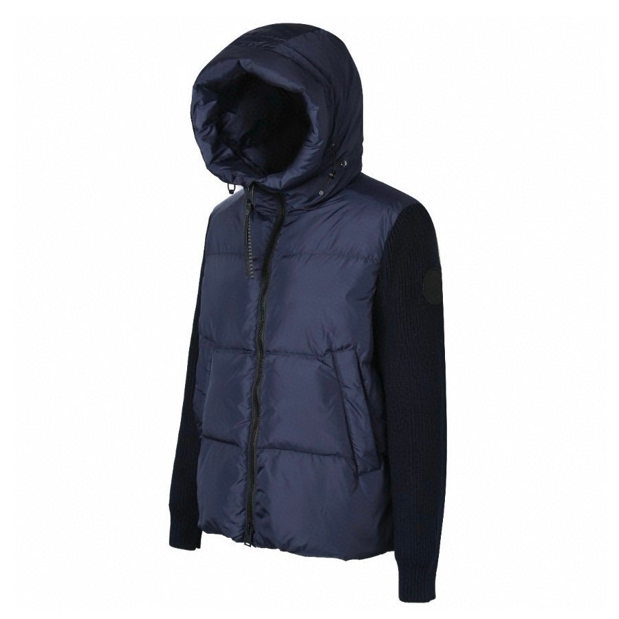 Canada Goose Hybride Grove Knit Hooded Jacket In Navy Blue