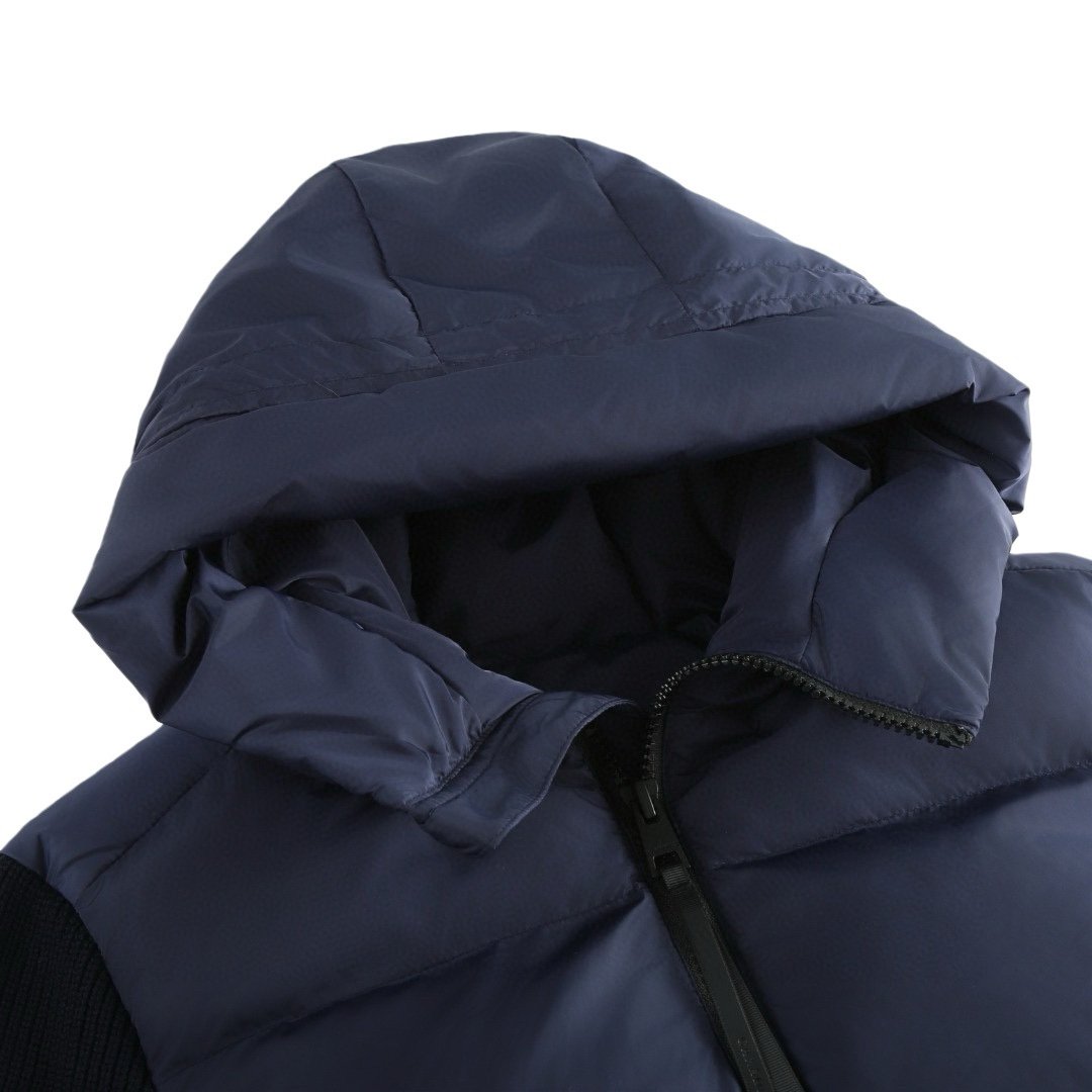 Canada Goose Hybride Grove Knit Hooded Jacket In Navy Blue