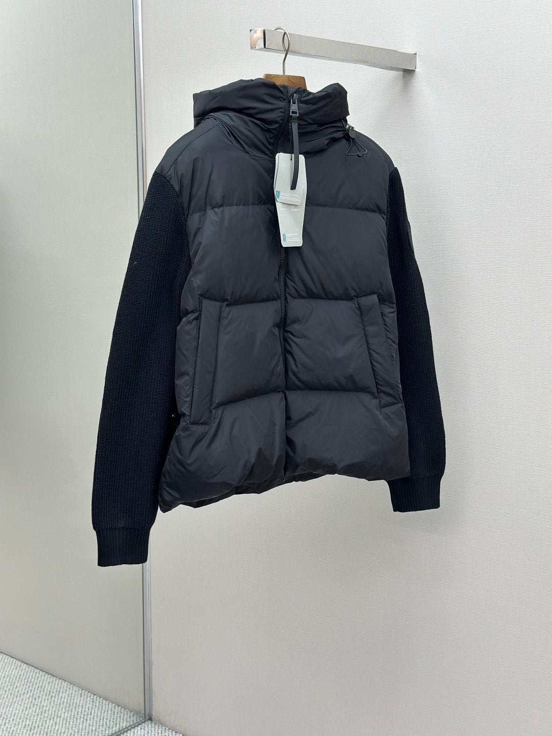 Canada Goose Hybride Grove Knit Hooded Jacket In Black