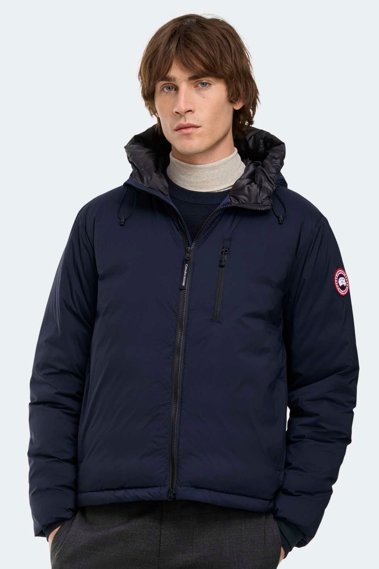 Canada Goose Lodge Hoody Jacket In Navy Blue