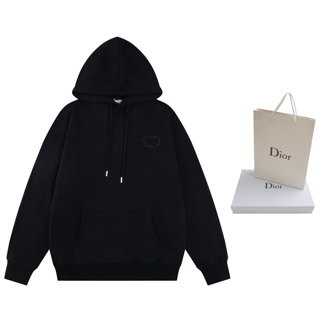 Dior CD Icon Hooded Sweatshirt In  Black