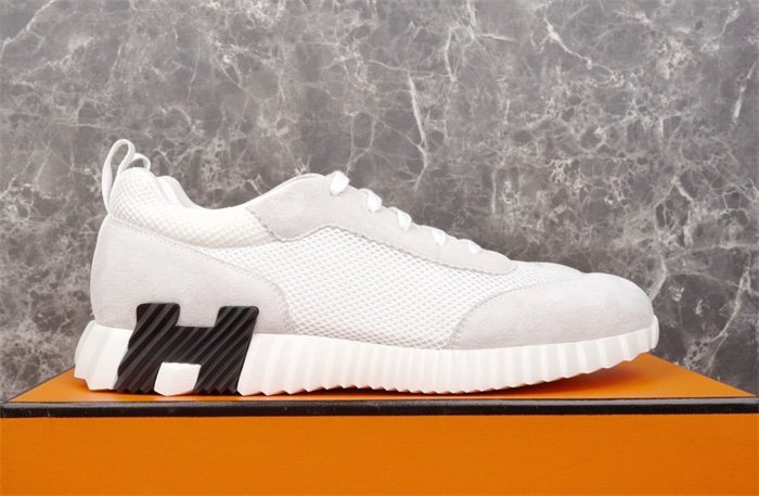 Hermes Bouncing Sneaker White Black H
