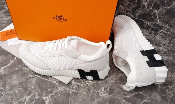 Hermes Bouncing Sneaker White Black H
