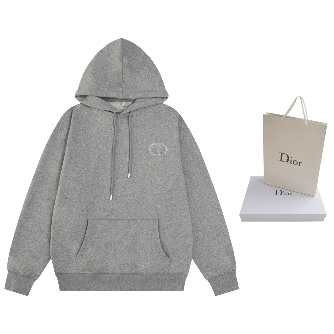 Dior CD Icon Hooded Sweatshirt In  Grey
