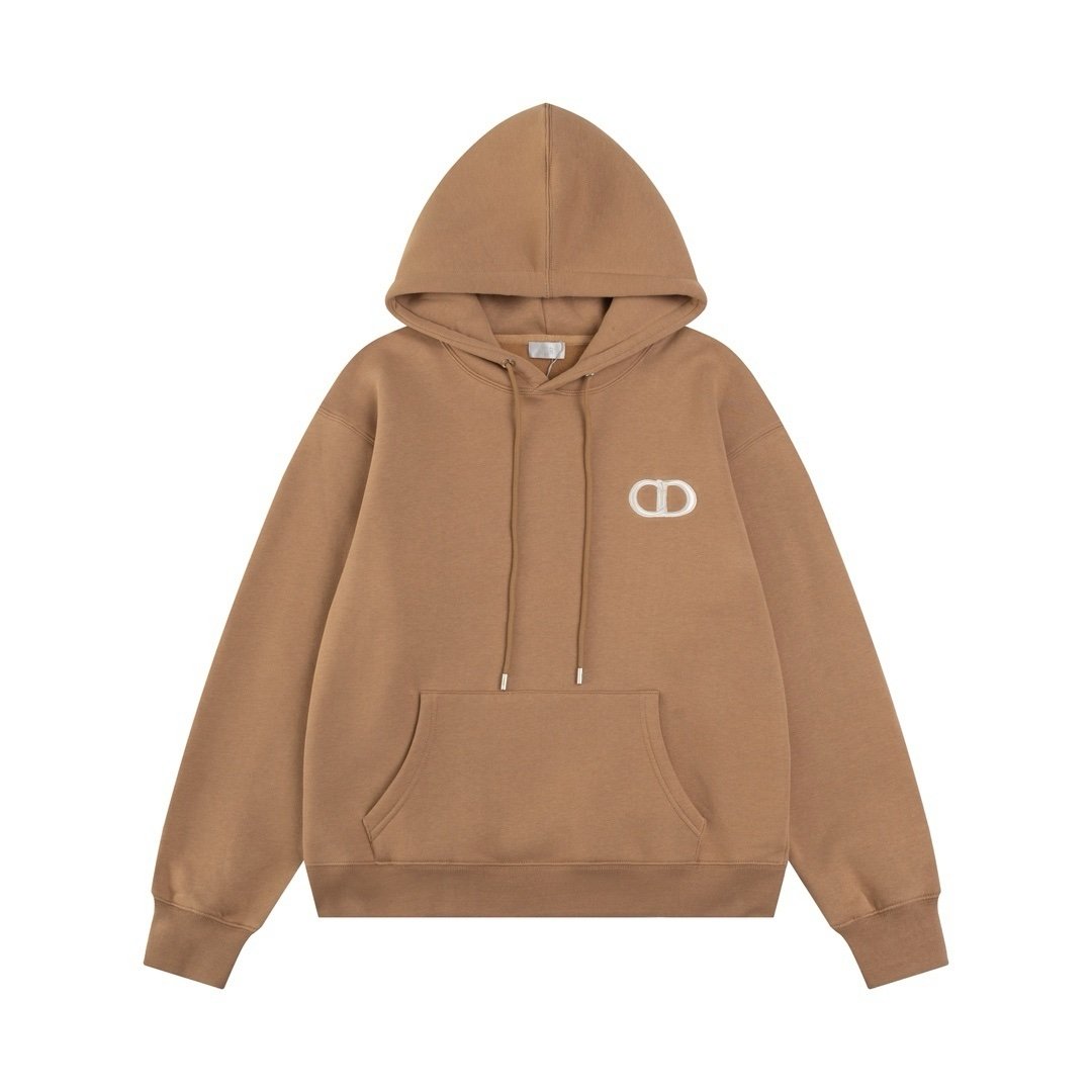 Dior CD Icon Hooded Sweatshirt In  Brown