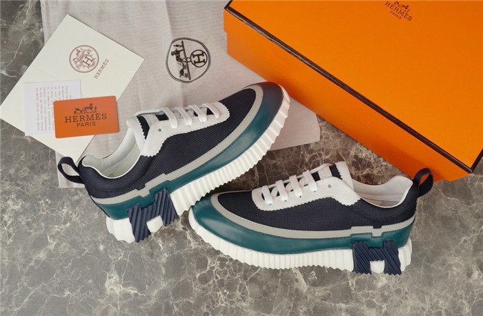 Hermes Bouncing Sneaker Navy White