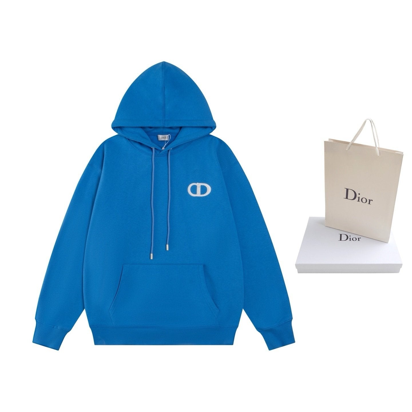 Dior CD Icon Hooded Sweatshirt In  Blue