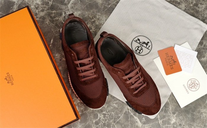 Hermes Bouncing Sneaker Brown Blue