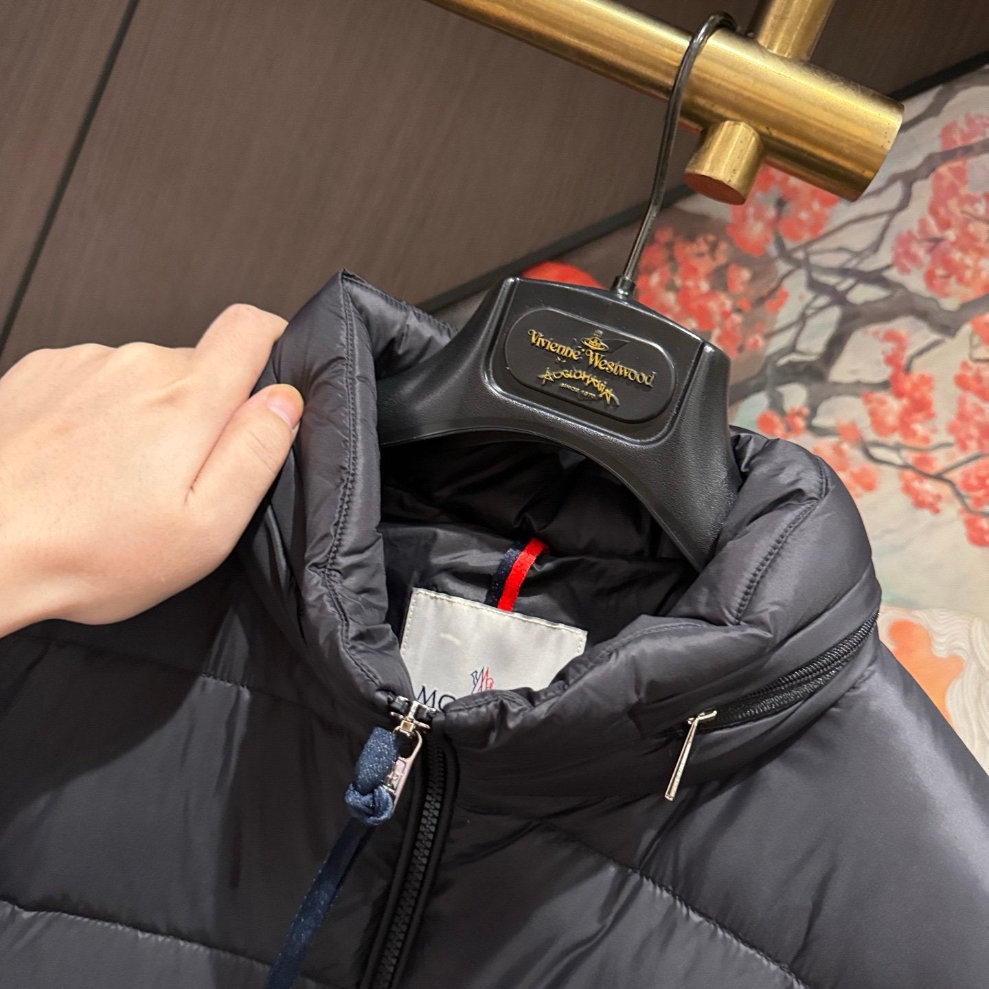 Moncler Quilted Shell And Wool Jacket In Black