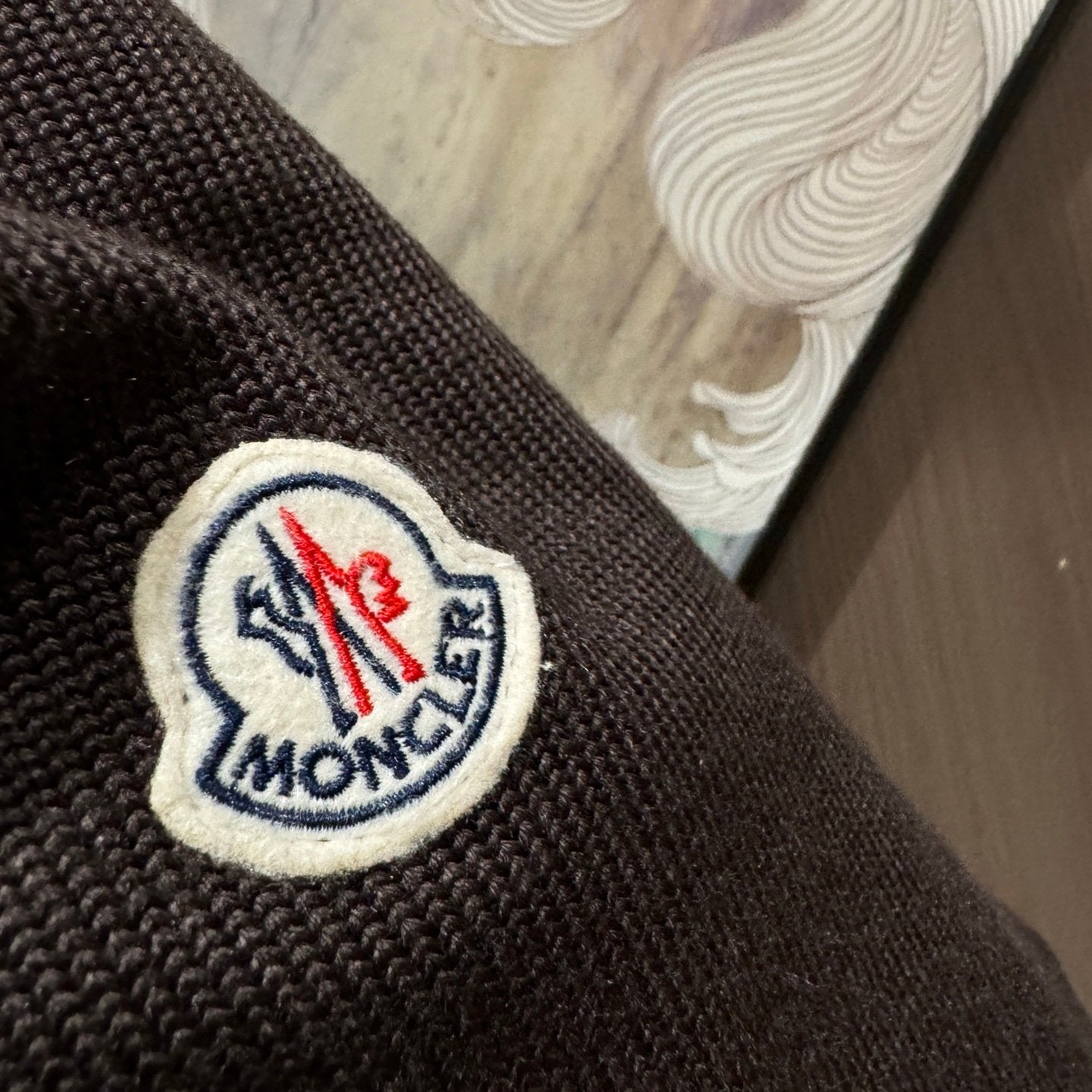 Moncler Padded Cotton Cardigan In Brown
