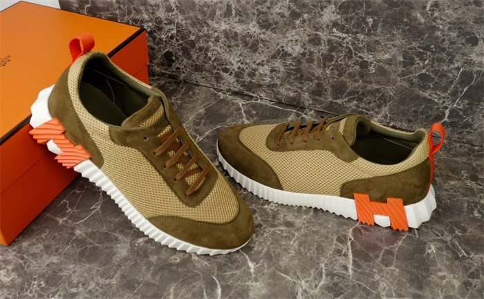 Hermes Bouncing Sneaker Green Orange